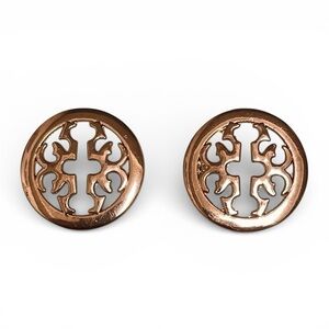 Gold tone Large Metal Round buttons set of 2 large 1.5” shoe bag charms